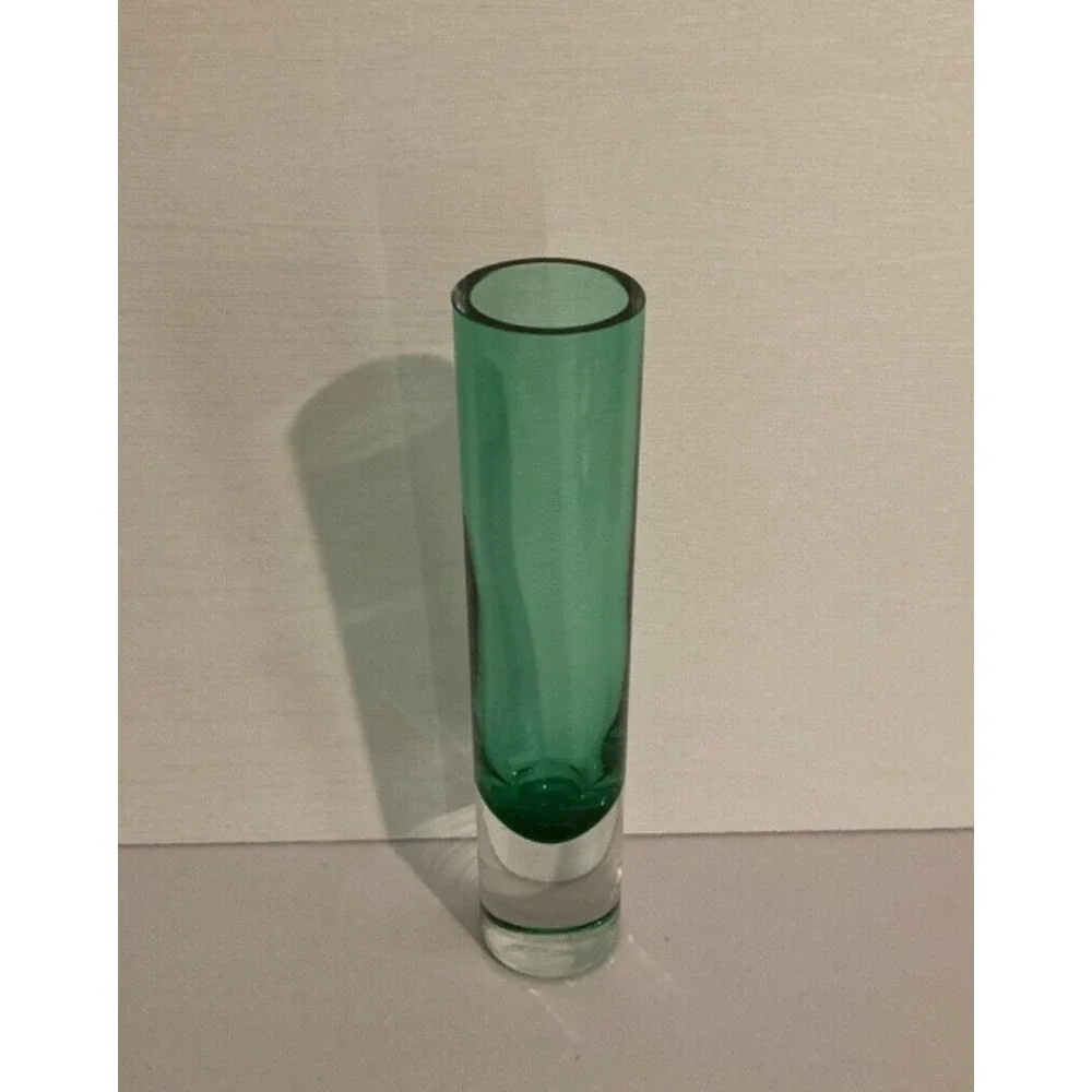 Green Cylindrical Bud Vase 8.75